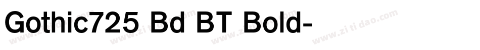 Gothic725 Bd BT Bold字体转换